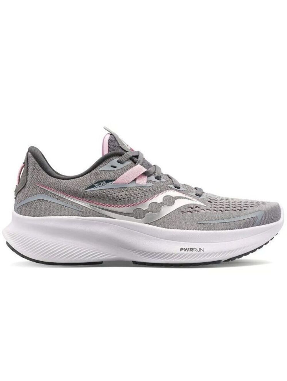 Size 8.5 - Women's Saucony Ride 15 PWR Run Grey Sneakers